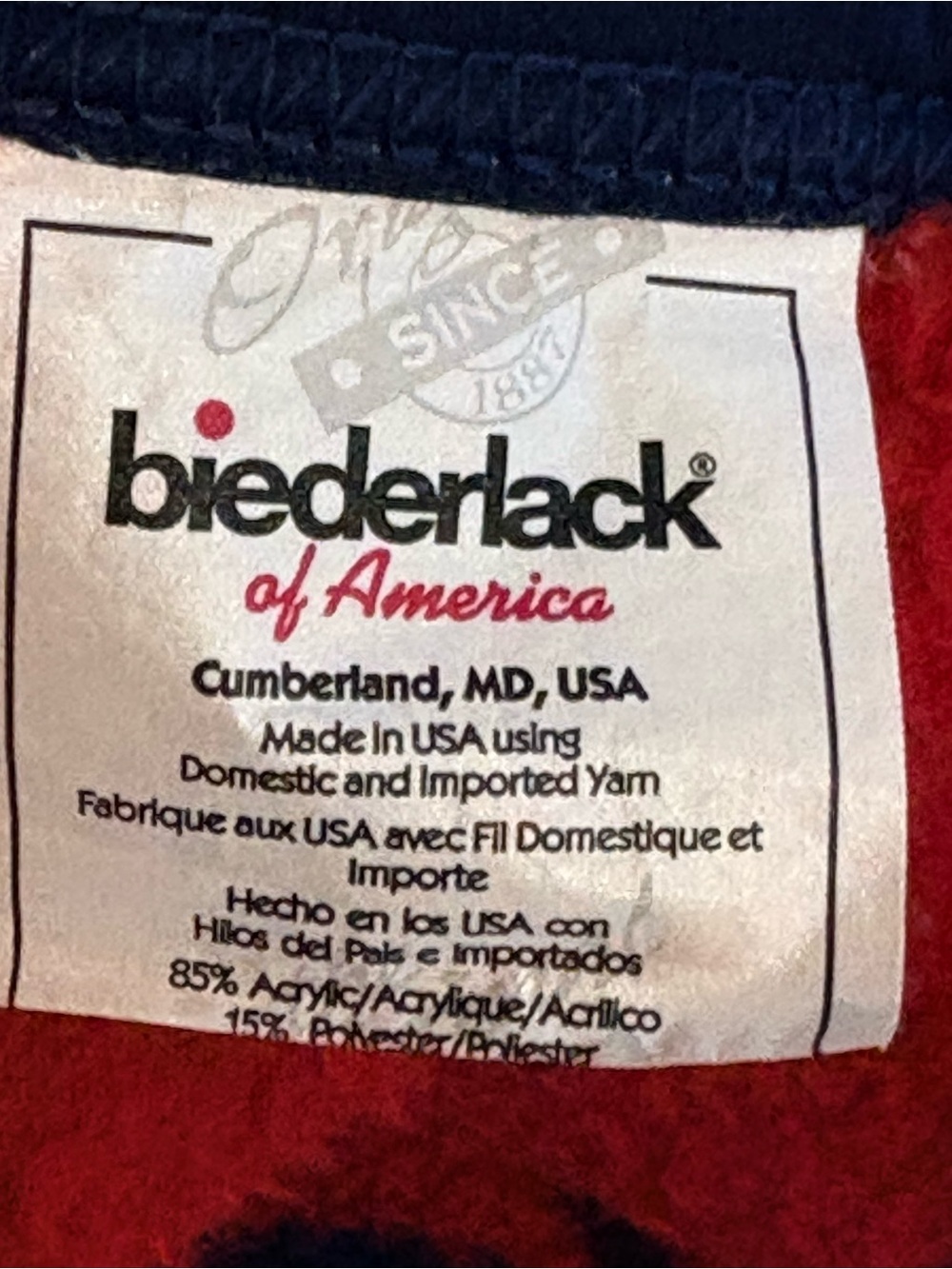 University Of Arizona Wildcats Throw Blanket Biederlack USA Red Blue - Picture 3 of 3